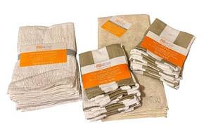 lot 385D image: MKitchen Kitchen Towel Set Including Bar Mop Dishtowels, Cotton Dishcloths, and Microfiber Towel