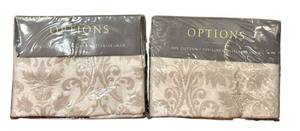 lot 386D image: Pair of Options Madeira 80% Cotton 20% Linen Matelasse Shams
