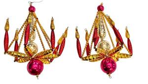 lot 392D image: Pair of Christopher Radko Palais Royal Beaded Chandelier Ornaments