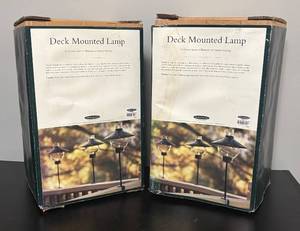 lot 491R image: MB - Set of 2 Smith & Hawken Deck Mount Lamps