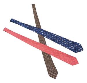lot 493R image: O - Set of 3 Salvatore Ferragamo Silk Neckties Assorted Patterns