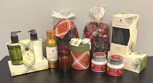 lot 497R image: BC - Collection of Thymes Frasier Fir Candles, Potpourri, Soap, Lotion and More