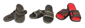 lot 541R image: BC - Set of 3 Mens Size 11 Sandals by Nike, Crocs and Arizona