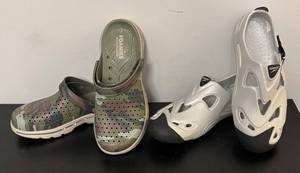 lot 544R image: BC - Skechers Foamies and Speedo Shoes Size 10
