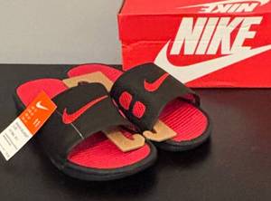 lot 545R image: O - New Nike Benassi Solarsoft Slide Sandals Size 11