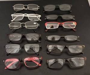lot 572R image: O - Collection of 12 Reading Glasses in Assorted Styles