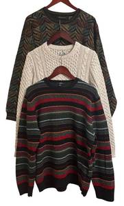 lot 577R image: OC - Set of 3 Mens Size Large Sweaters by Lucky Brand, J.Crew and Jhane Barnes