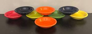 lot 579R image: O - Set of 8 Homer Laughlin Fiesta Colorful Bowls
