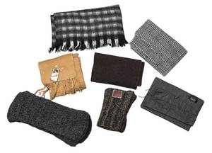 lot 605R image: MB - Variety of Scarves Including Alpaca, Love Your Melon, Jenners and More