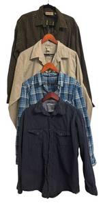 lot 606R image: OC - Set of 4 Mens Size Large Shirts - Timberland, Lucky Brand, Field Gear & Ruff Hewn