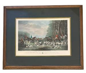 lot 618R image: LR - The Meet at Blagdon Framed Print by J.W. Snow