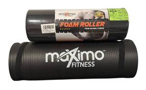 lot 695R image: LL  - Maximo Fitness Foam Roller and Yoga Mat Set