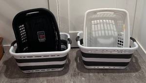 lot 731R image: LL  - Set of 4 Plastic Laundry Bins
