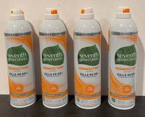 lot 751R image: LL  - Set of 4 Seventh Generation Disinfectant Spray Bottles 13.9 oz Fresh Citrus & Thyme