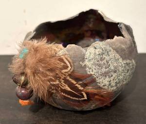 lot 760R image: LL  - Artisan Pottery Bowl by Shirley