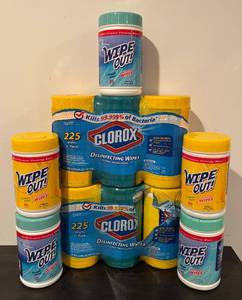lot 761R image: LL  - Lot of Clorox and Wipe Out Disinfecting Cleaning Wipes
