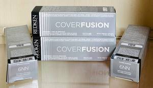 lot 224C image: BS - Lot of 4 Redken Cover Fusion 6NN Natural Hair Color Cream 2.1 oz Tubes