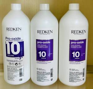 lot 229C image: BS - Lot of 3 Redken Pro-oxide 10 Volume Cream Developer 33.8oz Bottles