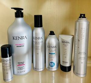 lot 231 image: BS - Kenra Hair Care Styling Products Collection Volumizing Shampoo Mousse Gel Sprays