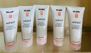 lot 233C image: SB - Lot of 5 Rusk Wired Flexible Styling Creme 6oz Tubes