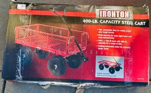 lot 465C image: G - Ironton 400-lb Capacity Steel Utility Cart with Pneumatic Tires