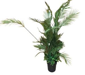 lot 479C image: LR - 56-Inch Artificial Palm Tree in Black Planter