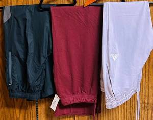 lot 529C image: MB - Set of 3 Mens Medium Jogger and Track Pants - Asics, Adidas, Calvin Klein