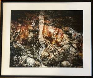 lot 690C image: DR - Framed Photograph of Cave Wall Rock Art