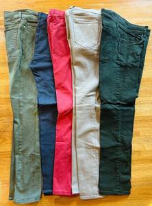 lot 730C image: LR - Set of 5 Mens Pants Assorted Colors and Brands Various Sizes
