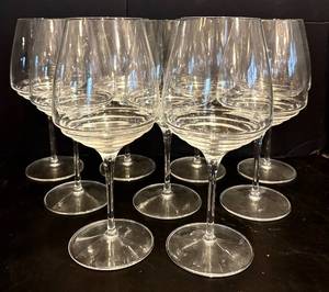 lot 687H image: K - Set of 9 Luigi Bormioli Italian Wine Glasses