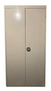 lot 872R image: LL  - Large Metal Storage Cabinet with Shelves