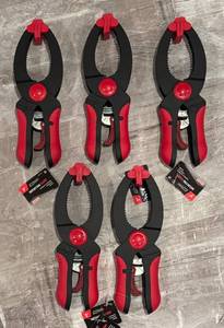 lot 874R image: LL  - Set of 5 Tool Shop 3 Inch Ratcheting Clamps