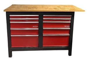 lot 876R image: LL  - Craftsman Tool Bench with Storage Drawers