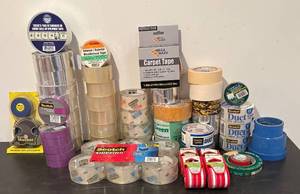 lot 879R image: LL  - Variety of Tape Including Duct, Masking, Carpet, Weatherseal Tape and More