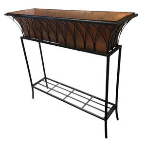 lot 888R image: LR - Metal Planter with Stand