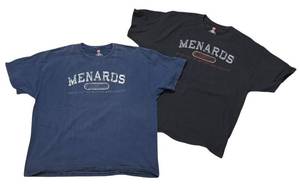 lot 889R image: BC - Set of 2 Menards T-Shirts Size XL