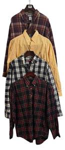 lot 904R image: O - Set of 4 Mens Size Large Shirts by Izod, Ralph Lauren, Columbia and Nautica