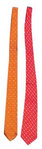 lot 905R image: O - Set of 2 Salvatore Ferragamo Silk Neckties