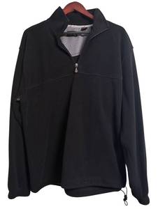 lot 931R image: O - Izod PerformX Black Quarter-Zip Pullover Shirt Size Large