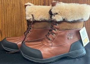 lot 588N image: BR - UGG Australia Butte Mens Shearling Waterproof Winter Boots Size 11 with Box