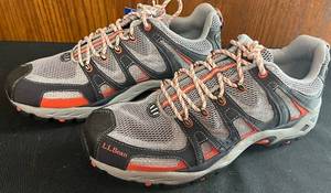 lot 598N image: BR - L.L.Bean Mens Trail Shoes 10.5M CarbonChili Drilex Tag Boxed