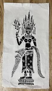lot 629N image: BR - Asian Temple Rubbing of Female Deity