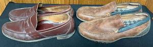 lot 642N image: BR - Set of 2 Pairs Mens Loafers - Merrell Slip-ons and Brown Penny Loafers
