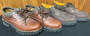 lot 644N image: BR - Lot of 2 Pairs Timberland Leather Oxford Shoes Size 10.5M