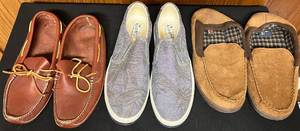 lot 648N image: BR - Set of 3 Pairs Mens Casual Shoes and Slippers - Size 11M