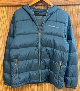 lot 56C image: MB - Eddie Bauer Mens Puffer Jacket Size M with Hood