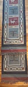 lot 58C image: LR - Extra Long Southwestern Wool Runner Rug 181 x 31