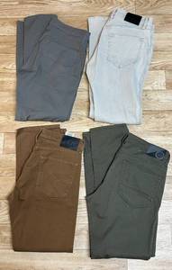 lot 86C image: LR - Mens Slim and Straight Fit Pants Lot - Size 32x32 & 33x32, 4 Pairs, Mixed Brands