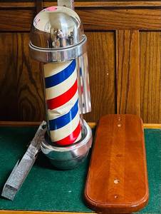 LR - William Marvy Model 410 Vintage Barber Pole