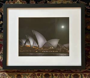 lot 211C image: LR - Framed Photograph of Sydney Opera House at Night